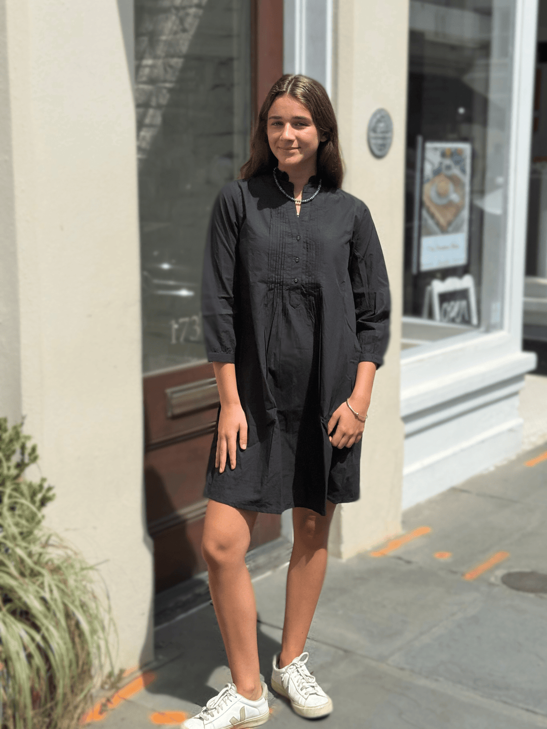 Fitzroy & Willa Dress Linda Dress in Solid Black