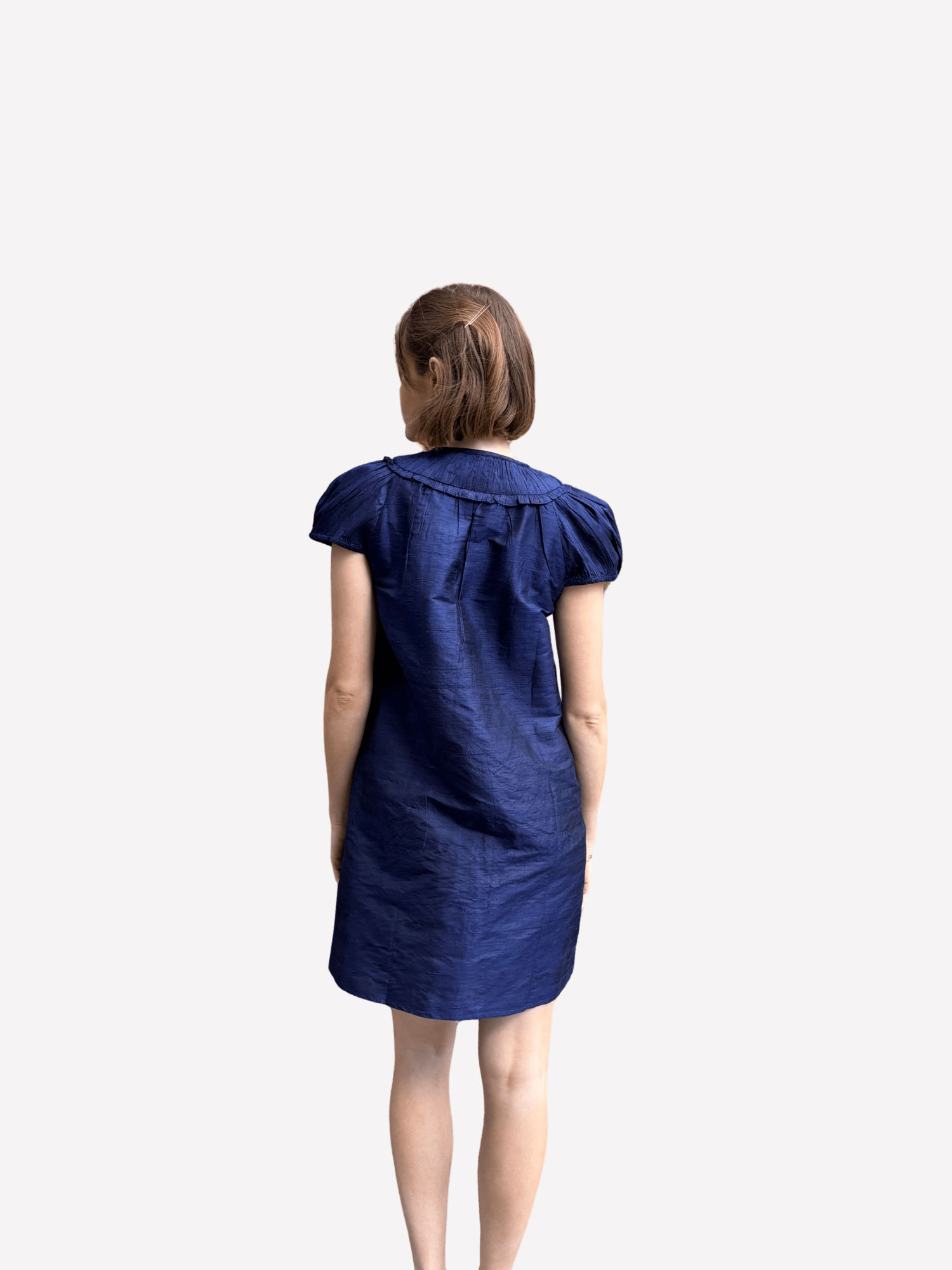 Navy Silk Shift Dress Beau & Ro Navy Silk Shift Dress Beau & Ro