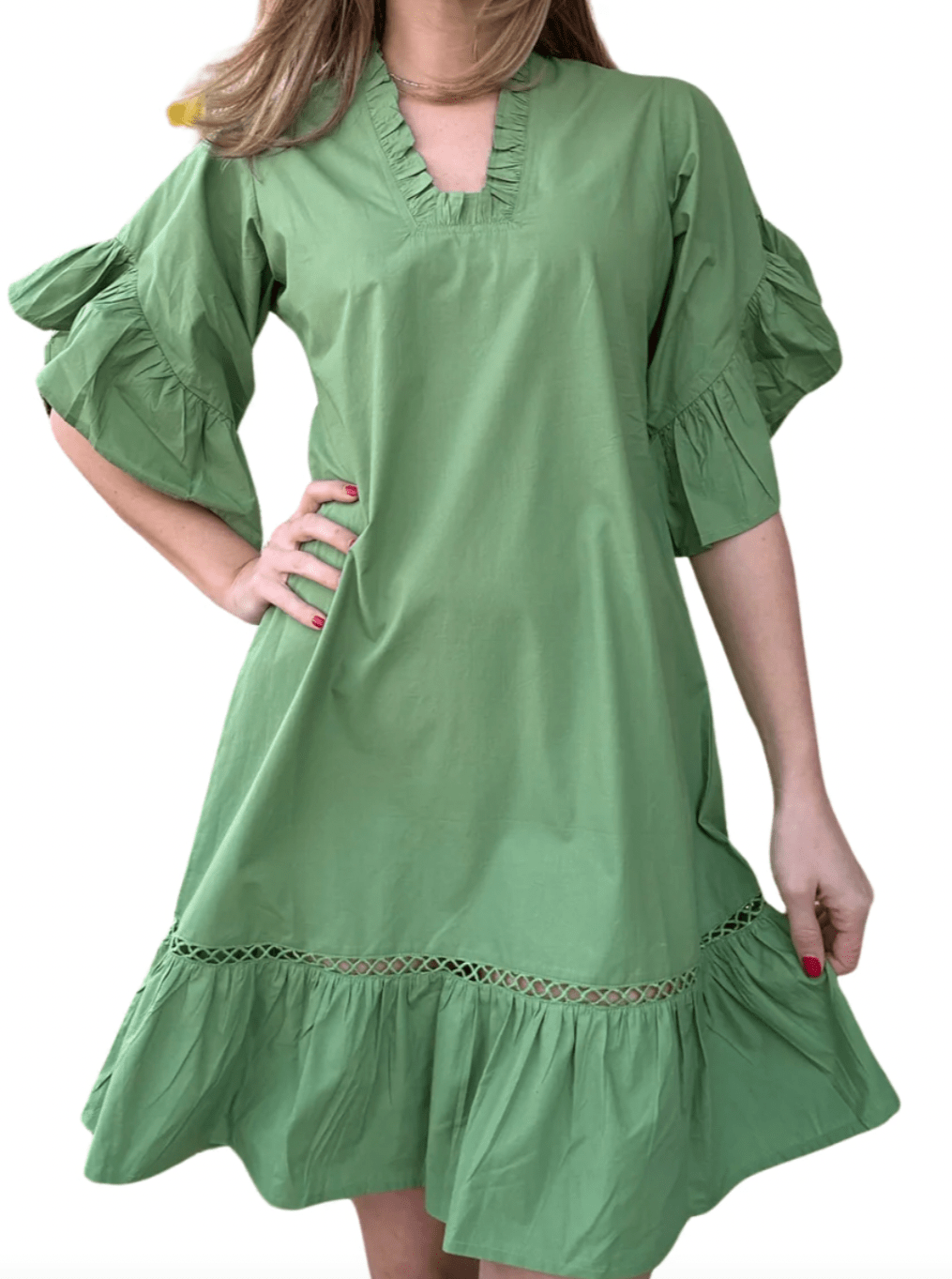 Fitzroy & Willa Dress Soleil Mini Dress in Green
