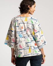 Frances Valentine Tops Frances Valentine | Easy Top in La Cage Oyster Multi