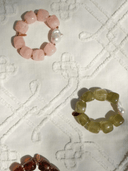 Fray Pearls Bracelet Berry Bubble Elastic