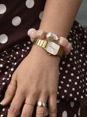 Fray Pearls Bracelet Berry Bubble Elastic
