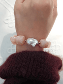 Fray Pearls Bracelet Berry Bubble Elastic