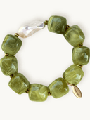 Fray Pearls Bracelet Matcha Bubble Elastic
