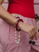 Fray Pearls Necklace Cherry Necklace