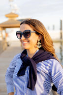 Gaby & Grace Earrings Yacht Anchor Earrings in White