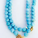 Gaby & Grace Necklace Turquoise Gemstone Knotted Necklace