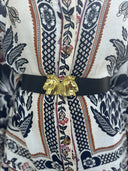 Garland Bags Belt Black Leather Belt Band