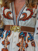 Garland Bags Belt Dark Brown Stretch Belt Band