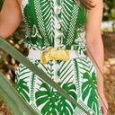 Garland Bags Belt Gingko Leaves Buckle