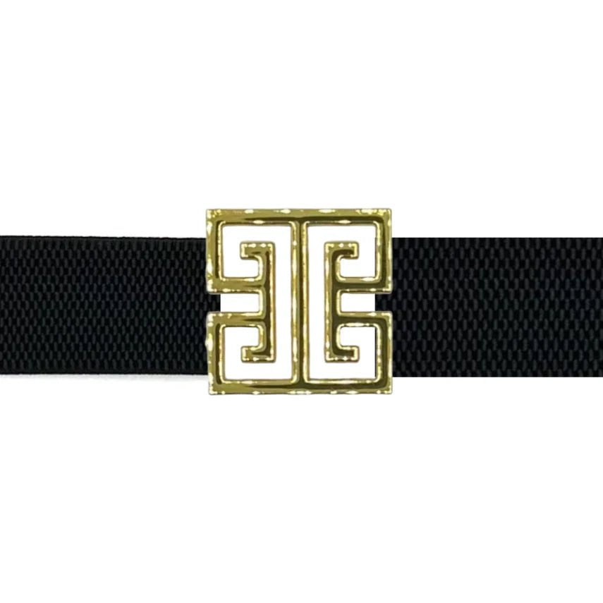 Garland Bags Belt Square Greek Key Buckle