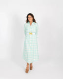 Garland Bags Dress Harper Dress in Blue Buffalo Check