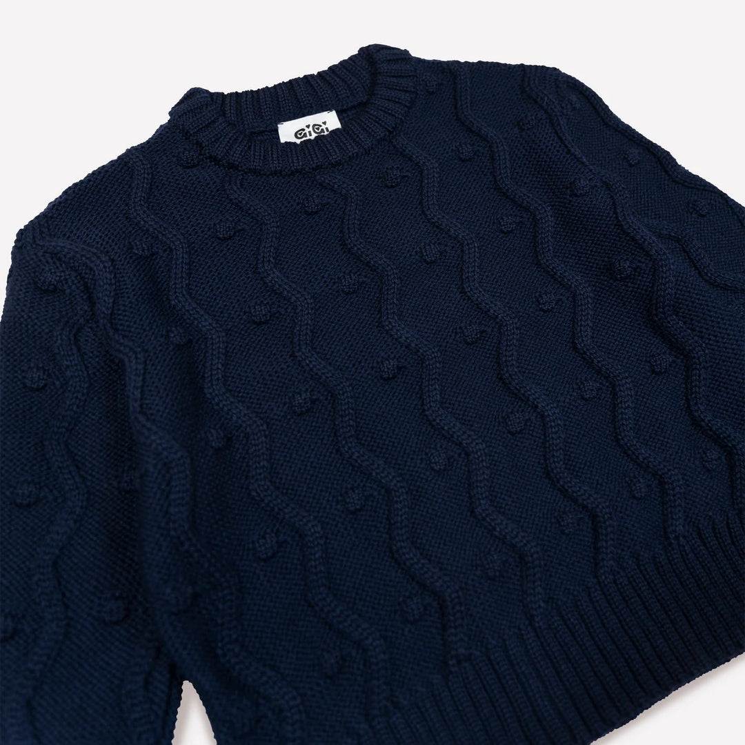 GiGi Knitwear Sweater Bubble Sweater in Navy