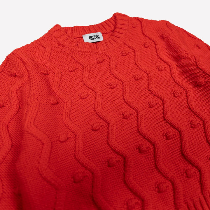 GiGi Knitwear Sweater Bubble Sweater in Red