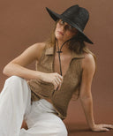 Gigi Pip Hat Black Ozzy Lifeguard Hat in Black