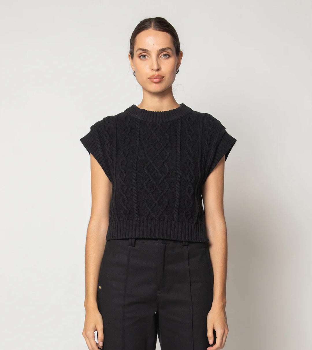 Gigi Sweater Vest in Black