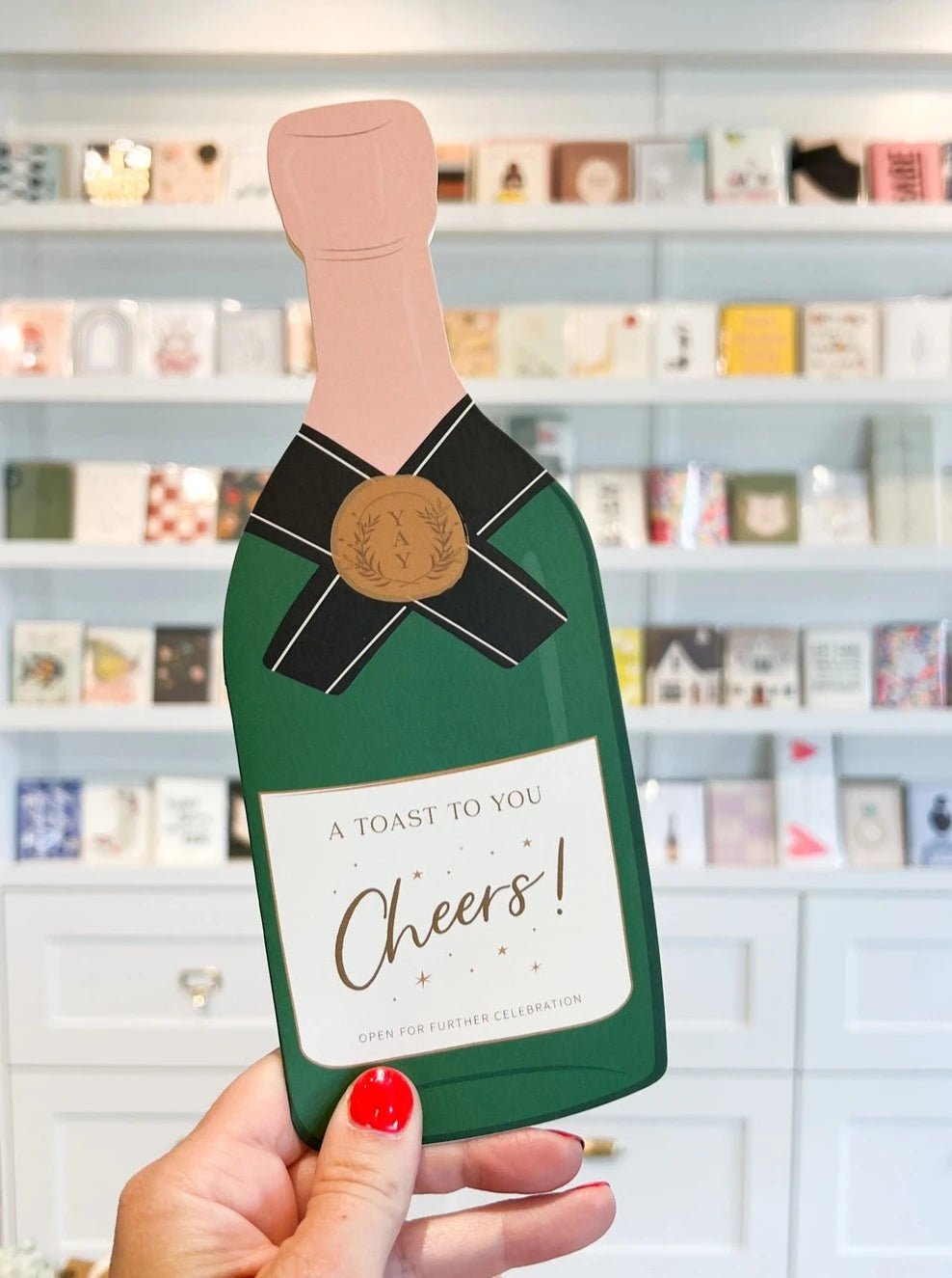 Ginger P. Designs Stationary A Toast To You Champagne Congratulations Greeting Card
