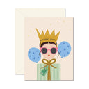 Ginger P. Designs Stationary Birthday Queen Brunette Greeting Card