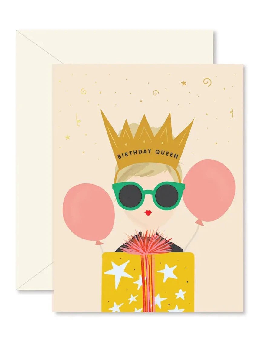 Ginger P. Designs Stationary Birthday Queen Greeting Card
