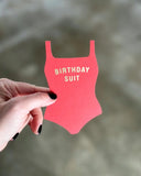 Ginger P. Designs Stationary Birthday Suit Flat Greeting Card
