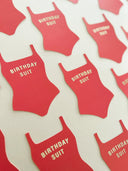 Ginger P. Designs Stationary Birthday Suit Flat Greeting Card
