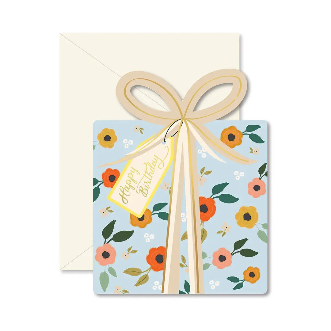 Ginger P. Designs Stationary Blue Floral Birthday Gift