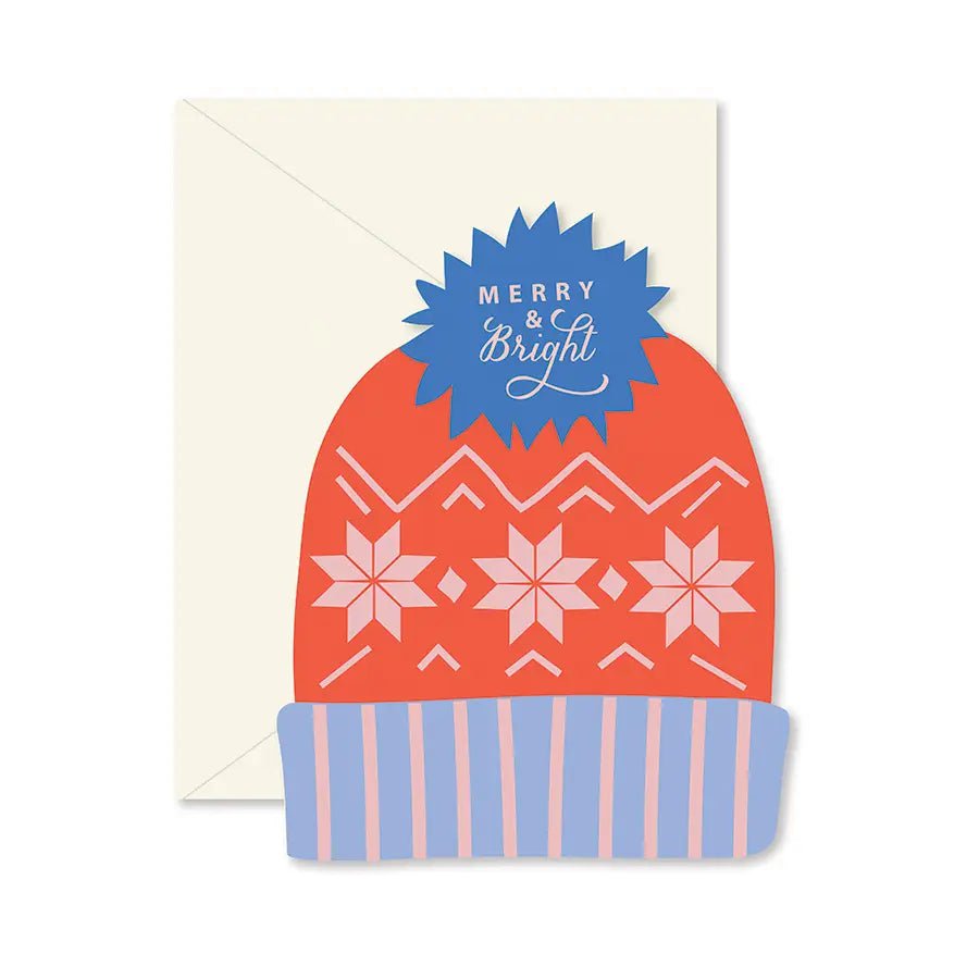 Ginger P. Designs Stationary Merry & Bright Stocking Hat Greeting Card