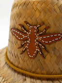Glampwear Hat One size Straw Hat | Brown Leather Bee