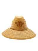 Glampwear Hat One size Straw Hat | Brown Leather Bee