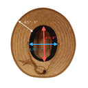 Glampwear Hat One size Straw Hat | Brown Leather Patch with Whale