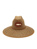 Glampwear Hat One size Straw Hat | Brown Leather Patch with Whale