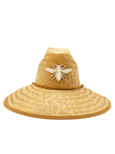 Glampwear Hat One size Straw Hat | White Leather Bee