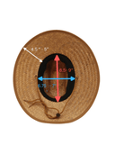 Glampwear Hat One size Straw Hat | White Leather Golf Cart