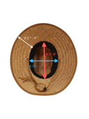 Straw Hat | White Leather Palm Tree