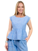 Grace + Bardot Top Greta Top in Chambray