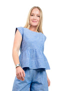 Grace + Bardot Top Greta Top in Chambray