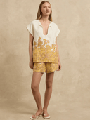 Hannah Artwear Shorts Kora Short in Brocade Apricot