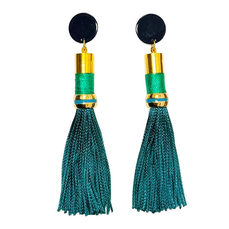 Holst + Lee Earrings Aqua Tassel Earrings