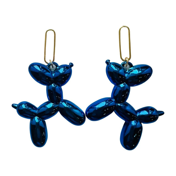 Holst + Lee Earrings Blue Large Balloon Dog Earrings