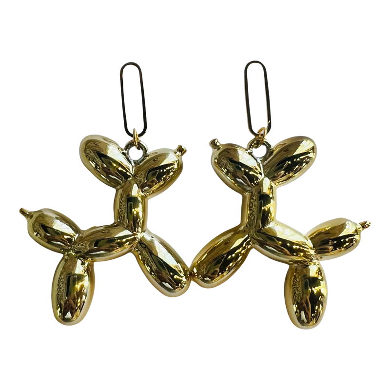 Holst + Lee Earrings Gold Large Balloon Dog Earrings