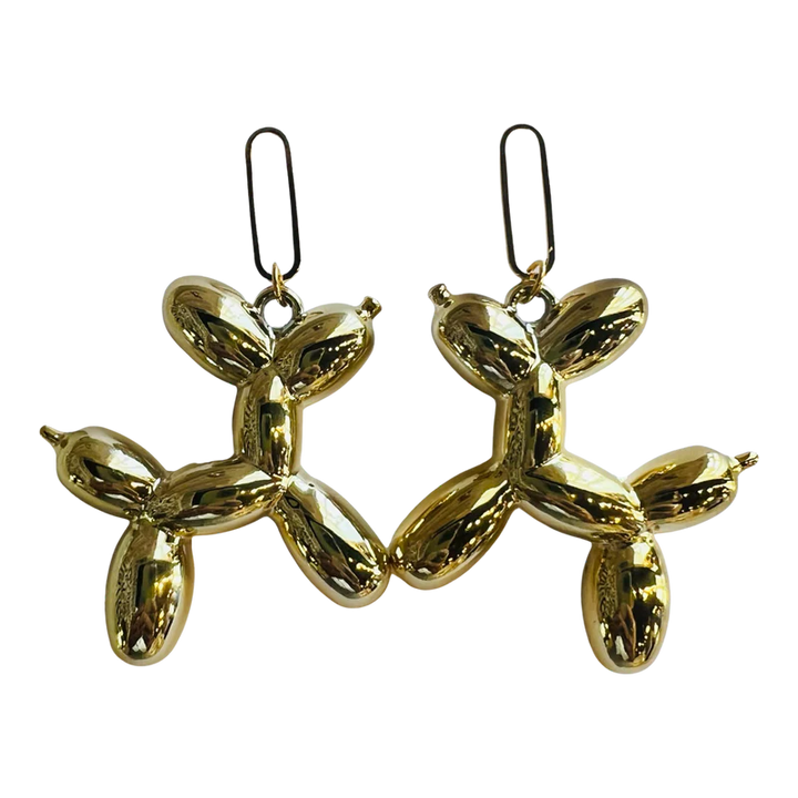 Holst + Lee Earrings Gold Large Balloon Dog Earrings