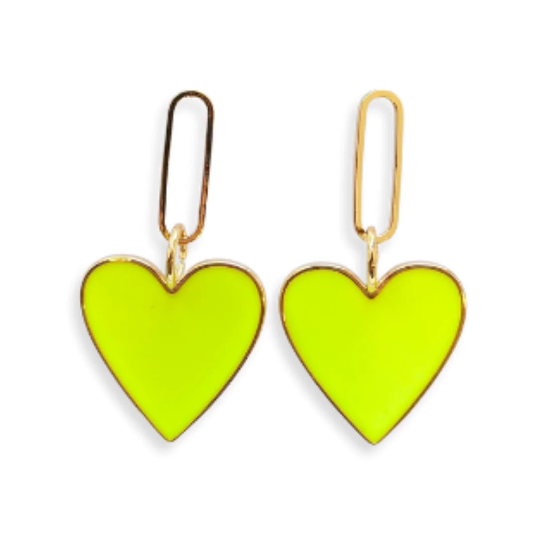 Holst + Lee Earrings Neon Hearts on Fire Earrings