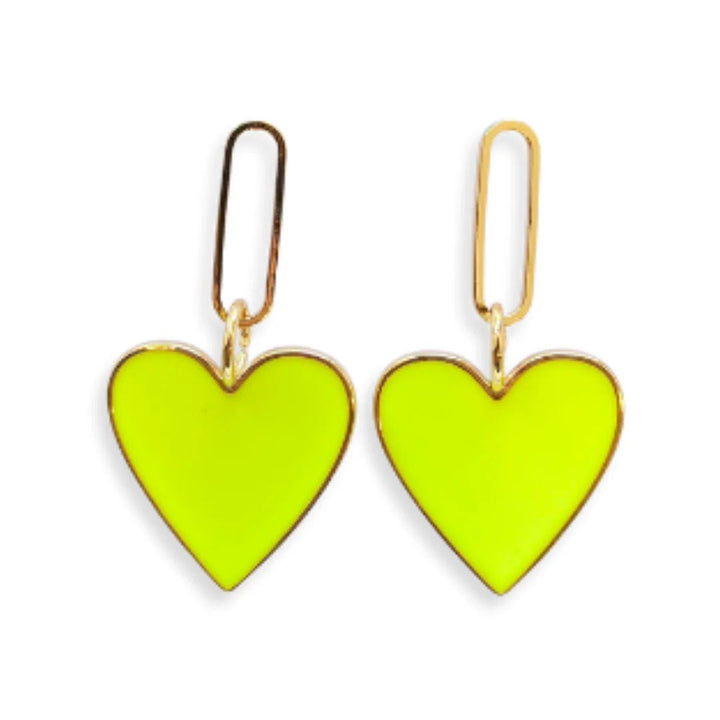 Holst + Lee Earrings Neon Hearts on Fire Earrings