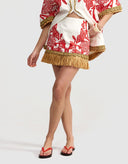 The Amity Skirt in Ruby Antique