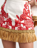 The Amity Skirt in Ruby Antique