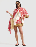 The Amity Skirt in Ruby Antique