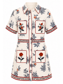 Poppy Dress in Dunlin Stripe