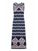 Josie Midi Dress in Navy Seawall