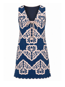 Victoria Dress in Navy Seawall