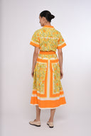 Drew Midi Dress in Orange Blossom
